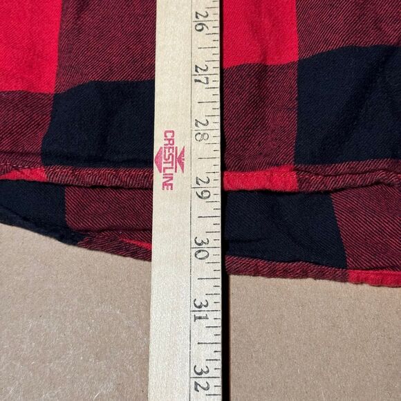Field & Stream Heavy Flannel Red Black Plaid Button Up Long Sleeve Size 2XL - Picture 7 of 8